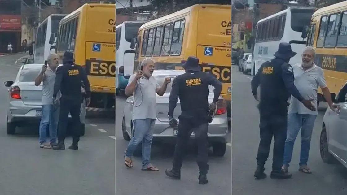 Agente da Guarda Municipal é flagrado intimidando idoso na Bahia