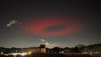Céu da Itália surpreende com argola de luz vermelha; cientistas investigam
