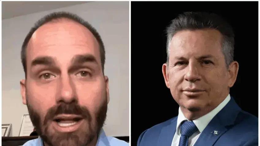 Eduardo Bolsonaro responde a governador de MT com ofensas e críticas