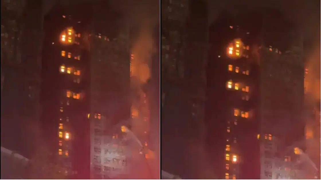 Homem é resgatado após incêndio devastador em Hong Kong