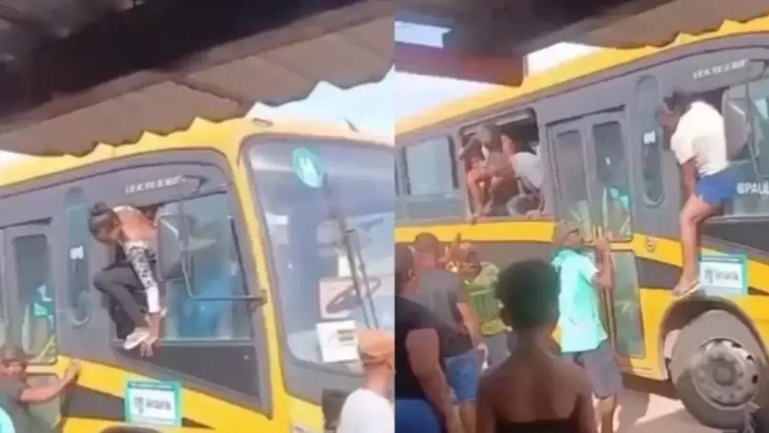 Incêndio em ônibus na Bahia gera pânico entre passageiros; veja vídeo