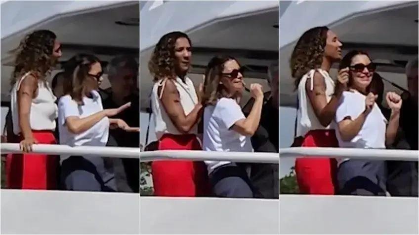 Janja da Silva dança em barco durante COP30 em Belém