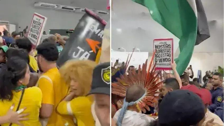 Manifestações marcam o 2º dia da COP30 em Belém