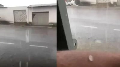 Moradores de Itambé são surpreendidos por intensa chuva de granizo