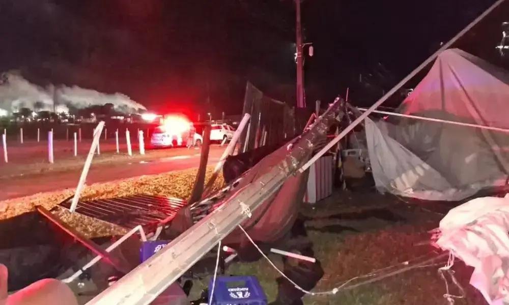 Vendaval causa tragédia em festa universitária no interior de SP