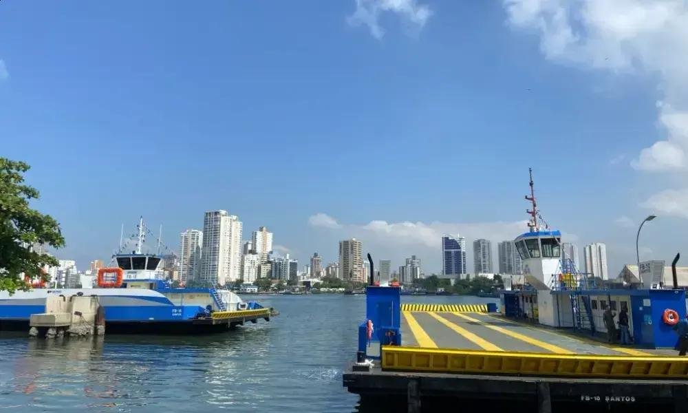 Cachorro é resgatado em segurança durante travessia de ferryboat
