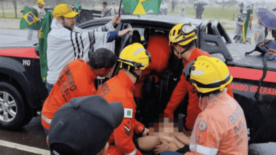 Raio fere 72 em ato de Nikolas em Brasília